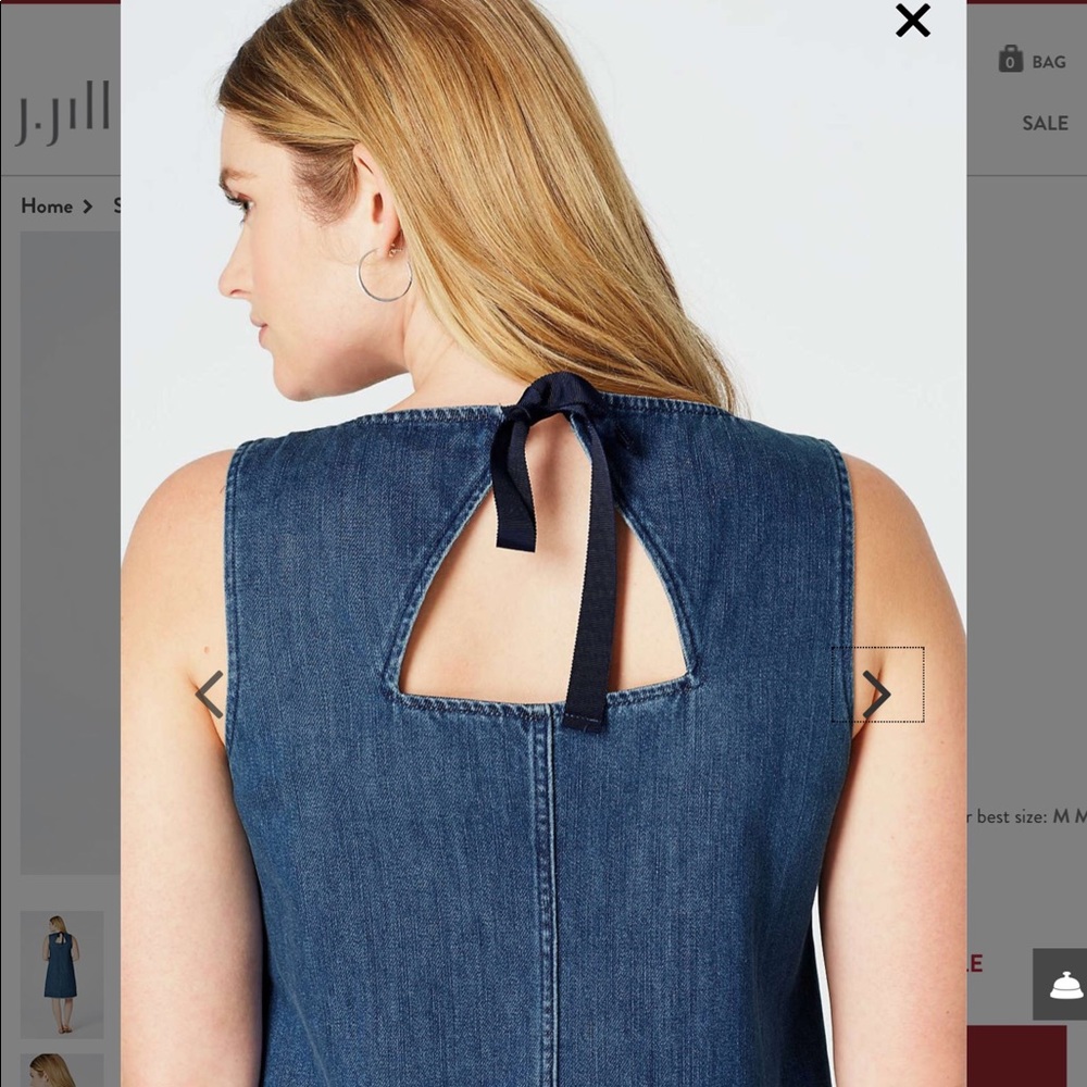 Denim fringed dress. NWOT
